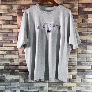 Vintage Unbranded Kansas State Wildcats Gray T-Shirt 2XL